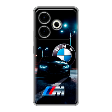 Силиконовый чехол на Tecno Pova 6 Neo с принтом БМВ BMW Силиконовый чехол на Tecno Pova 6 Neo с принтом БМВ BMW
