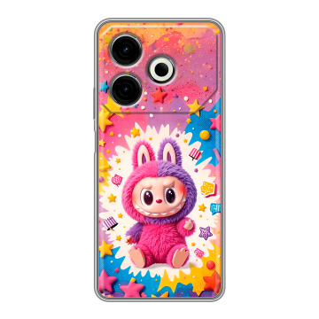 Силиконовый чехол на Tecno Pova 6 Neo с принтом Labubu Лабубу Силиконовый чехол на Tecno Pova 6 Neo с принтом Labubu Лабубу