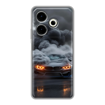 Силиконовый чехол на Tecno Pova 6 Neo с принтом BMW БМВ Силиконовый чехол на Tecno Pova 6 Neo с принтом BMW БМВ