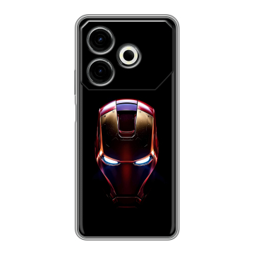 Силиконовый чехол на Tecno Pova 6 Neo с принтом IronMan Железный человек Силиконовый чехол на Tecno Pova 6 Neo с принтом IronMan Железный человек