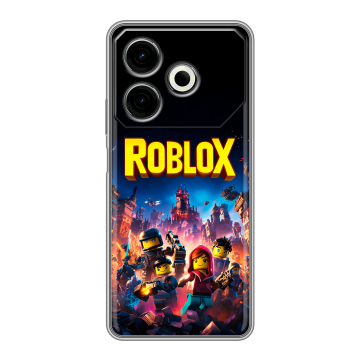 Силиконовый чехол на Tecno Pova 6 Neo с принтом Roblox Роблокс Силиконовый чехол на Tecno Pova 6 Neo с принтом Roblox Роблокс