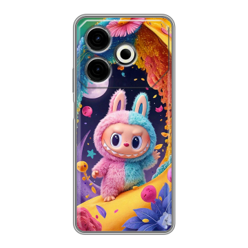 Силиконовый чехол на Tecno Pova 6 Neo с принтом Labubu Лабубу Силиконовый чехол на Tecno Pova 6 Neo с принтом Labubu Лабубу