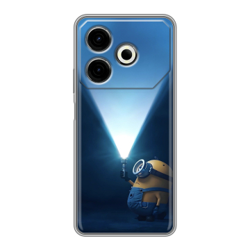 Силиконовый чехол на Tecno Pova 6 Neo с принтом Миньоны Силиконовый чехол на Tecno Pova 6 Neo с принтом Миньоны