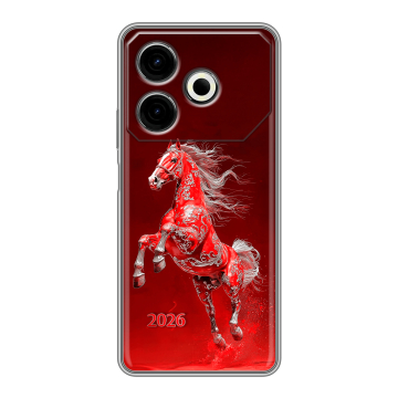 Силиконовый чехол на Tecno Pova 6 Neo с принтом Новый год
