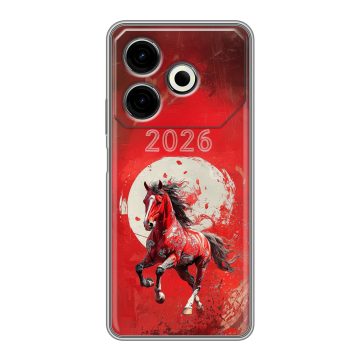 Силиконовый чехол на Tecno Pova 6 Neo с принтом Новый год