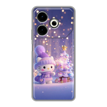 Силиконовый чехол на Tecno Pova 6 Neo с принтом Новый год