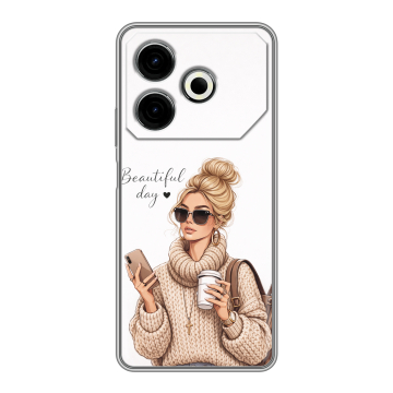 Силиконовый чехол на Tecno Pova 6 Neo с принтом женский Силиконовый чехол на Tecno Pova 6 Neo с принтом женский