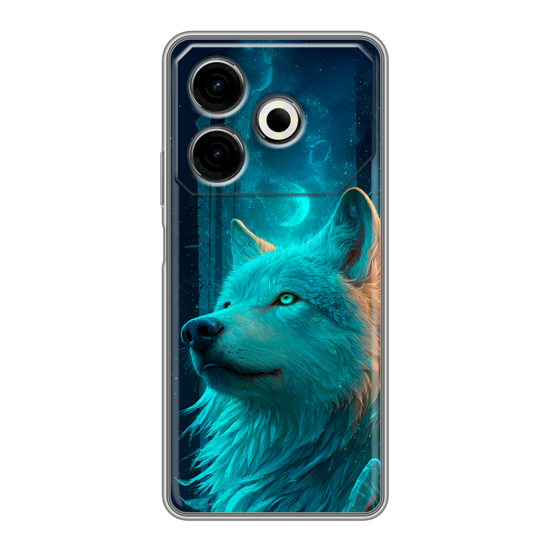 Силиконовый чехол на Tecno Pova 6 Neo с принтом бабочки саккура Силиконовый чехол на Tecno Pova 6 Neo с принтом бабочки саккура