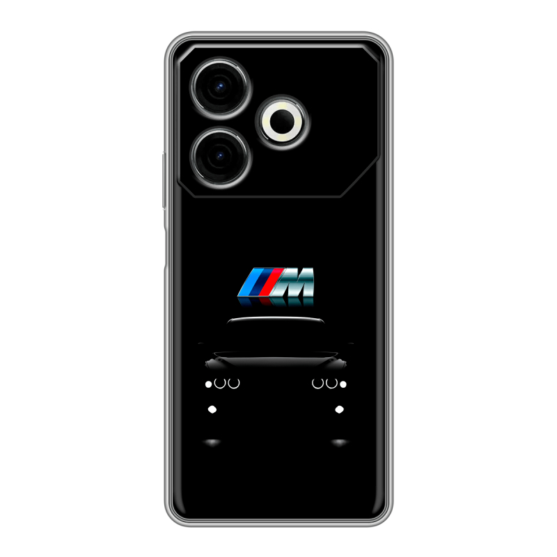 Силиконовый чехол на Tecno Pova 6 Neo с принтом БМВ BMW Силиконовый чехол на Tecno Pova 6 Neo с принтом БМВ BMW