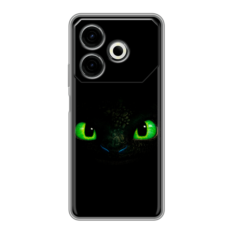 Силиконовый чехол на Tecno Pova 6 Neo с принтом Как приручить дракона Силиконовый чехол на Tecno Pova 6 Neo с принтом Как приручить дракона