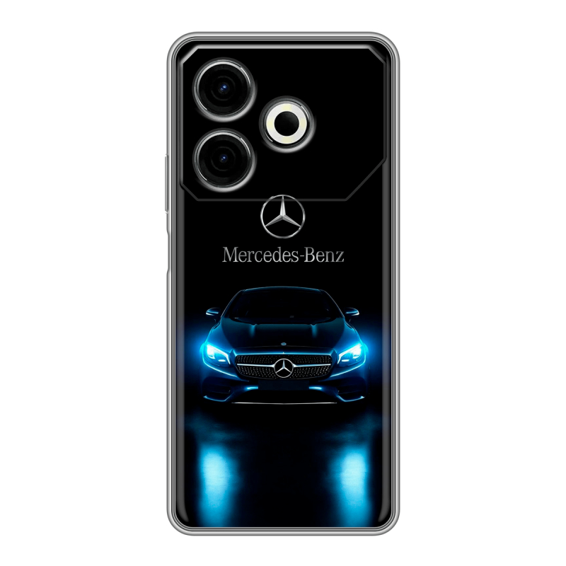 Силиконовый чехол на Tecno Pova 6 Neo с принтом Mercedes Мерседес Силиконовый чехол на Tecno Pova 6 Neo с принтом Mercedes Мерседес