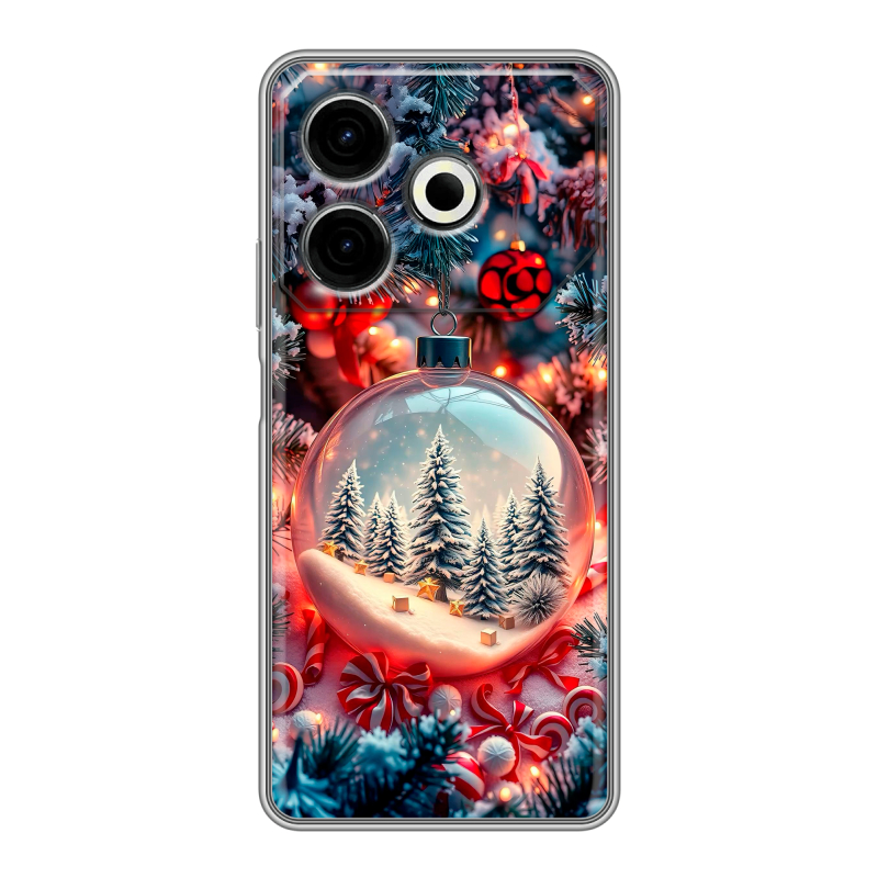 Силиконовый чехол на Tecno Pova 6 Neo с принтом Новый год Силиконовый чехол на Tecno Pova 6 Neo с принтом Новый год