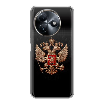 Силиконовый чехол на Itel S24 с принтом Герб России Силиконовый чехол на Itel S24 с принтом Герб России