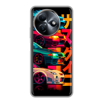 Силиконовый чехол на Itel S24 с принтом Гоночные машины Силиконовый чехол на Itel S24 с принтом Гоночные машины