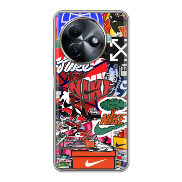 Силиконовый чехол на Itel S24 с принтом Найк Nike яркий Силиконовый чехол на Itel S24 с принтом Найк Nike яркий