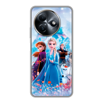 Силиконовый чехол на Itel S24 с принтом Холодное сердце Frozen Силиконовый чехол на Itel S24 с принтом Холодное сердце Frozen