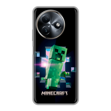 Силиконовый чехол на Itel S24 с принтом Майнкрафт Minecraft Силиконовый чехол на Itel S24 с принтом Майнкрафт Minecraft