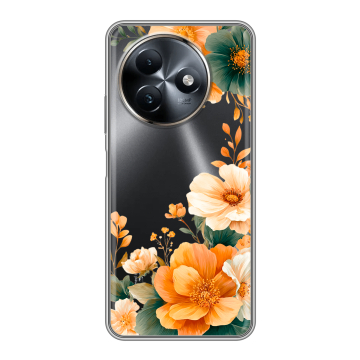 Силиконовый чехол на Itel S24 с принтом Цветы принт