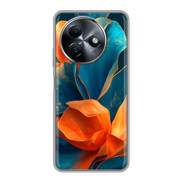 Силиконовый чехол на Itel S24 с принтом Цветы