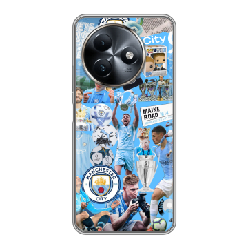 Силиконовый чехол на Itel S24 с принтом Man City Манчестер Сити