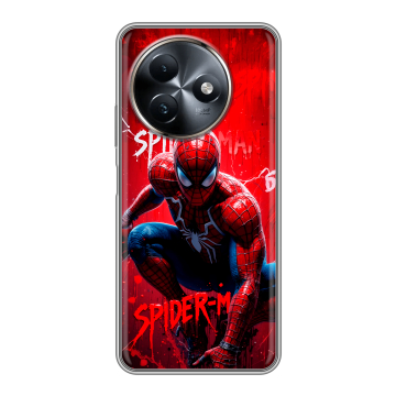 Силиконовый чехол на Itel S24 с принтом Spiderman Человек паук