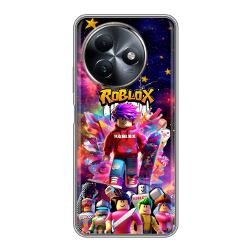 Силиконовый чехол на Itel S24 с принтом Roblox Роблокс