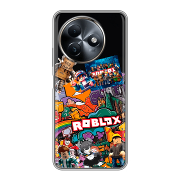 Силиконовый чехол на Itel S24 с принтом Roblox Роблокс Силиконовый чехол на Itel S24 с принтом Roblox Роблокс