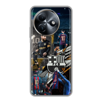 Силиконовый чехол на Itel S24 с принтом Messi Barcelona Силиконовый чехол на Itel S24 с принтом Messi Barcelona