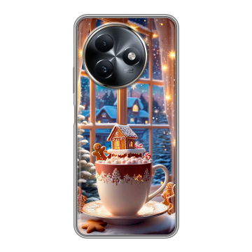 Силиконовый чехол на Itel S24 с принтом Новый год