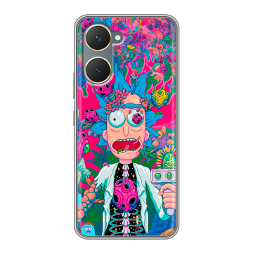 Силиконовый чехол на Vivo Y18 с принтом Рик и Морти Rick Morty