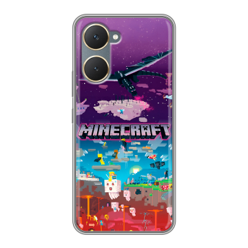 Силиконовый чехол на Vivo Y18 с принтом Майнкрафт Minecraft