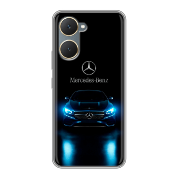 Силиконовый чехол на Vivo Y18 с принтом Mercedes Мерседес