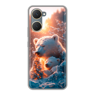 Силиконовый чехол на Vivo Y18 с принтом Новый год
