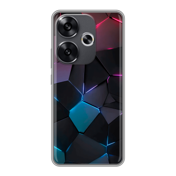 Силиконовый чехол на Xiaomi Poco F6 с принтом Геометрия неона Силиконовый чехол на Xiaomi Poco F6 с принтом Геометрия неона
