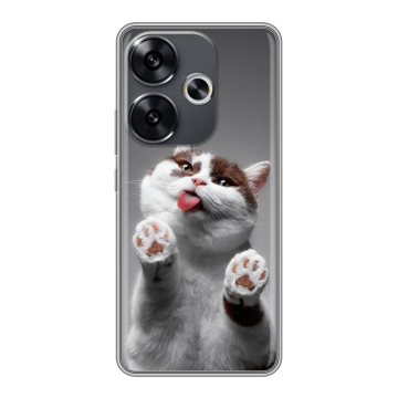 Силиконовый чехол на Xiaomi Poco F6 с принтом Коты Силиконовый чехол на Xiaomi Poco F6 с принтом Коты