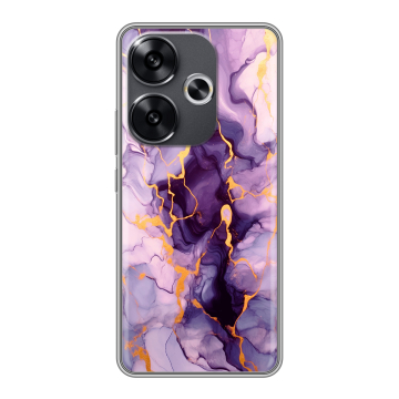 Силиконовый чехол на Xiaomi Poco F6 с принтом Мрамор
