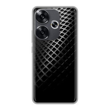 Силиконовый чехол на Xiaomi Poco F6 с принтом Текстура металла