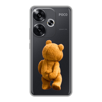 Силиконовый чехол на Xiaomi Poco F6 с принтом Медведь