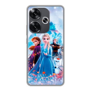 Силиконовый чехол на Xiaomi Poco F6 с принтом Холодное сердце Frozen