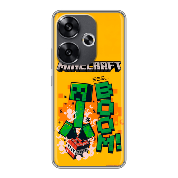 Силиконовый чехол на Xiaomi Poco F6 с принтом Майнкрафт Minecraft