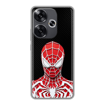 Силиконовый чехол на Xiaomi Poco F6 с принтом человек паук spiderman Силиконовый чехол на Xiaomi Poco F6 с принтом человек паук spiderman
