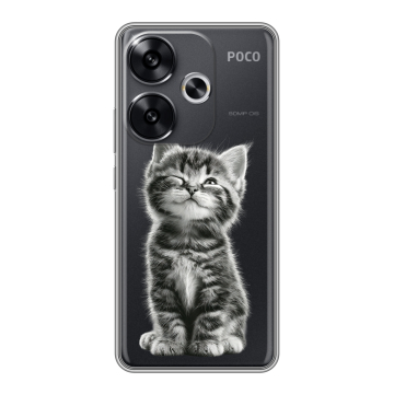 Силиконовый чехол на Xiaomi Poco F6 с принтом Котенок Силиконовый чехол на Xiaomi Poco F6 с принтом Котенок
