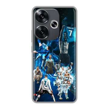Силиконовый чехол на Xiaomi Poco F6 с принтом Реал Роналдо