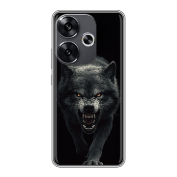 Силиконовый чехол на Xiaomi Poco F6 с принтом Волк