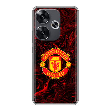 Силиконовый чехол на Xiaomi Poco F6 с принтом Manchester United Силиконовый чехол на Xiaomi Poco F6 с принтом Manchester United