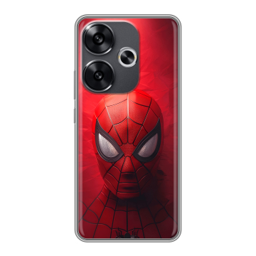 Силиконовый чехол на Xiaomi Poco F6 с принтом Spiderman Человек паук