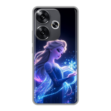 Силиконовый чехол на Xiaomi Poco F6 с принтом Холодное сердце Frozen