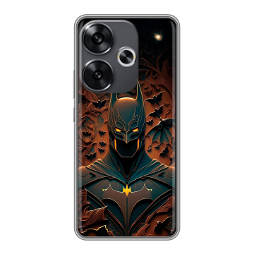 Силиконовый чехол на Xiaomi Poco F6 с принтом Batman Бэтмен Силиконовый чехол на Xiaomi Poco F6 с принтом Batman Бэтмен