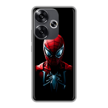 Силиконовый чехол на Xiaomi Poco F6 с принтом Spiderman Человек паук