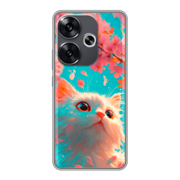 Силиконовый чехол на Xiaomi Poco F6 с принтом Красивый кот Силиконовый чехол на Xiaomi Poco F6 с принтом Красивый кот